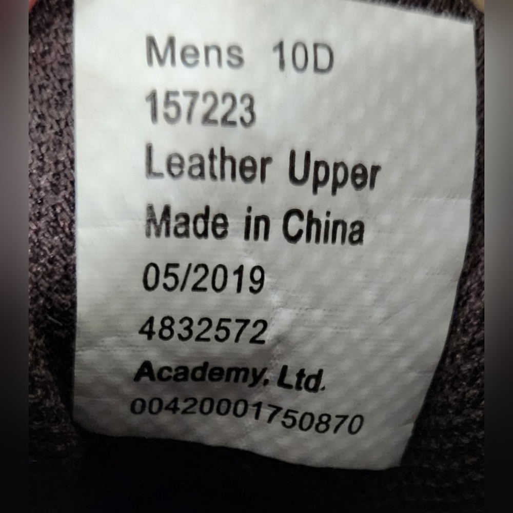 Brazos men's brown leather work boots size 10D - Picture 9 of 9